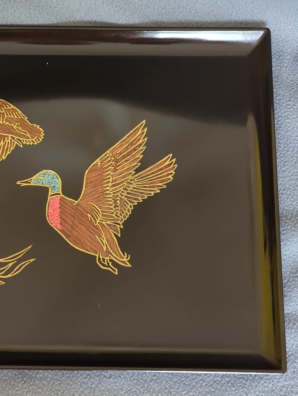 Couroc Of Monterey Vintage Serving Tray. Mallard Ducks.